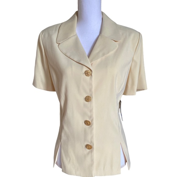 Leslie Fay Dresses Yellow Blouse Sz. 16P - Picture 8 of 10